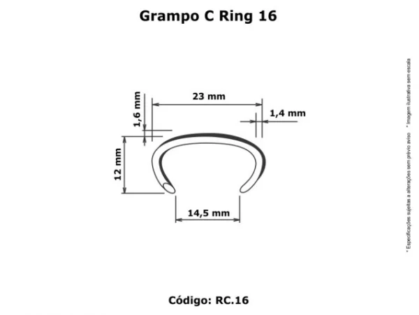 Grampo C Ring 16