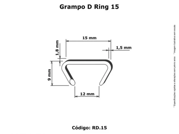 Grampo D Ring 15