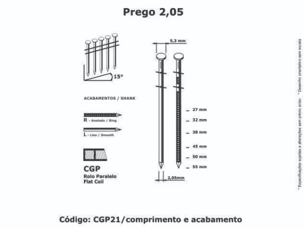 Prego Eletrosoldado 2,05 em Rolo